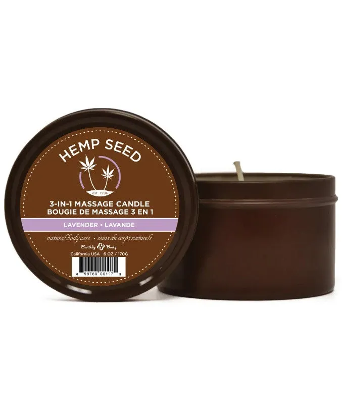 Hemp Seed 3 N 1 Massage Candle - Lavender