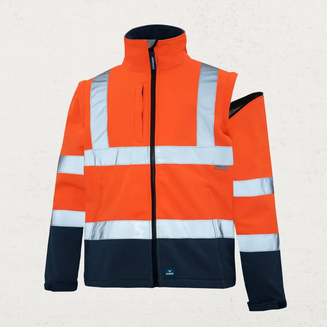 Hi Vis Landy Softshell Jacket with zip off sleeves