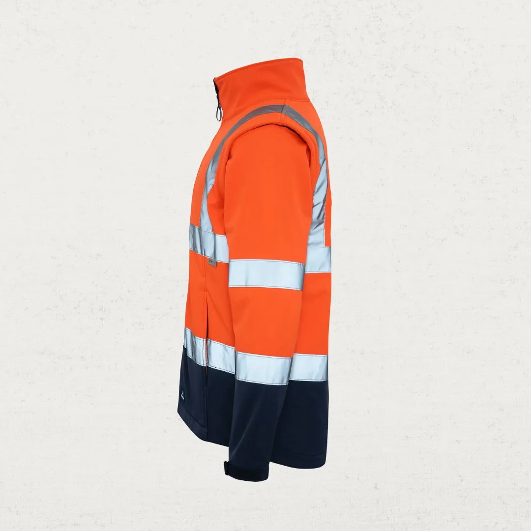 Hi Vis Landy Softshell Jacket with zip off sleeves