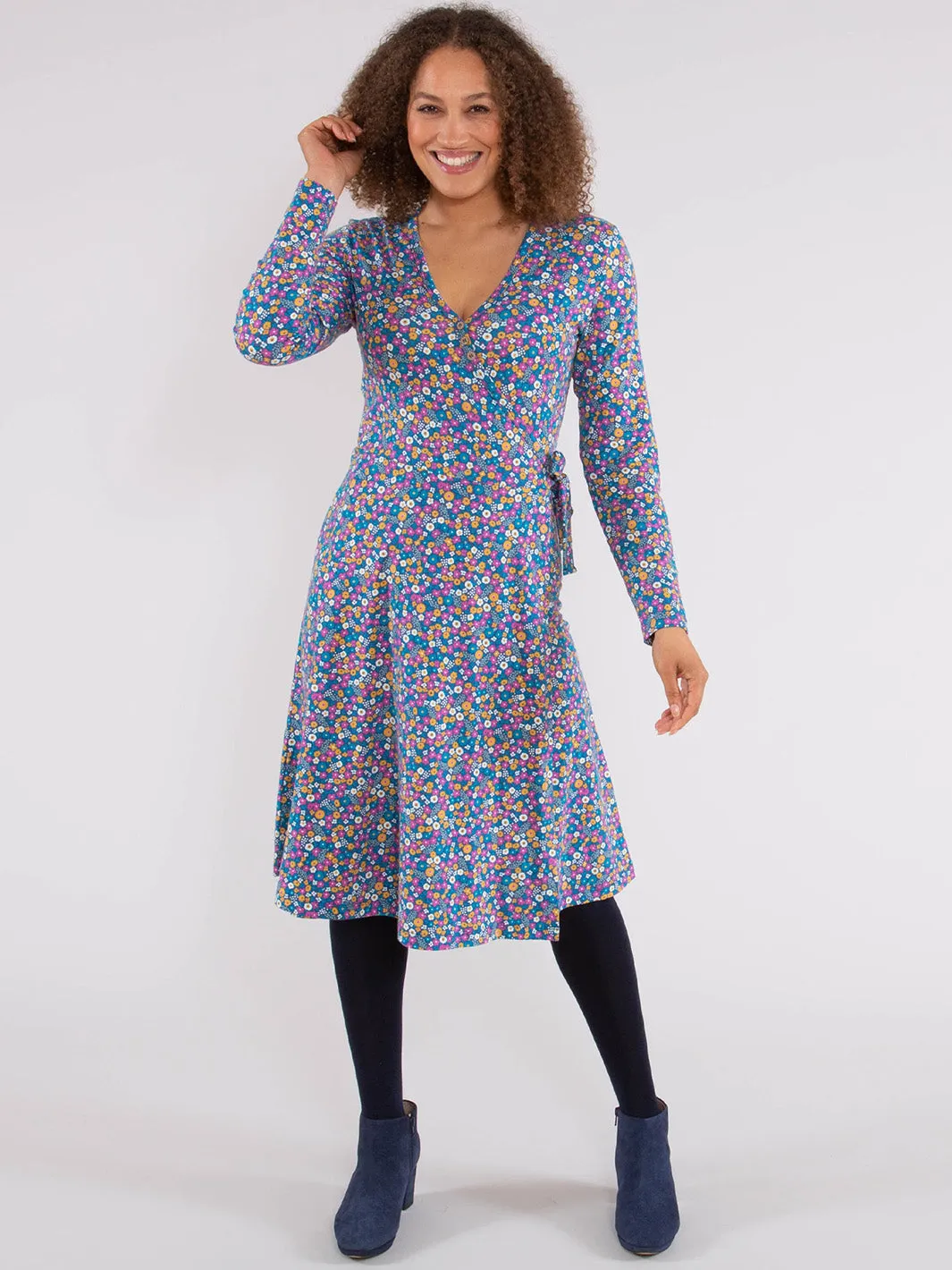 Highcliffe jersey dress faraway ditsy