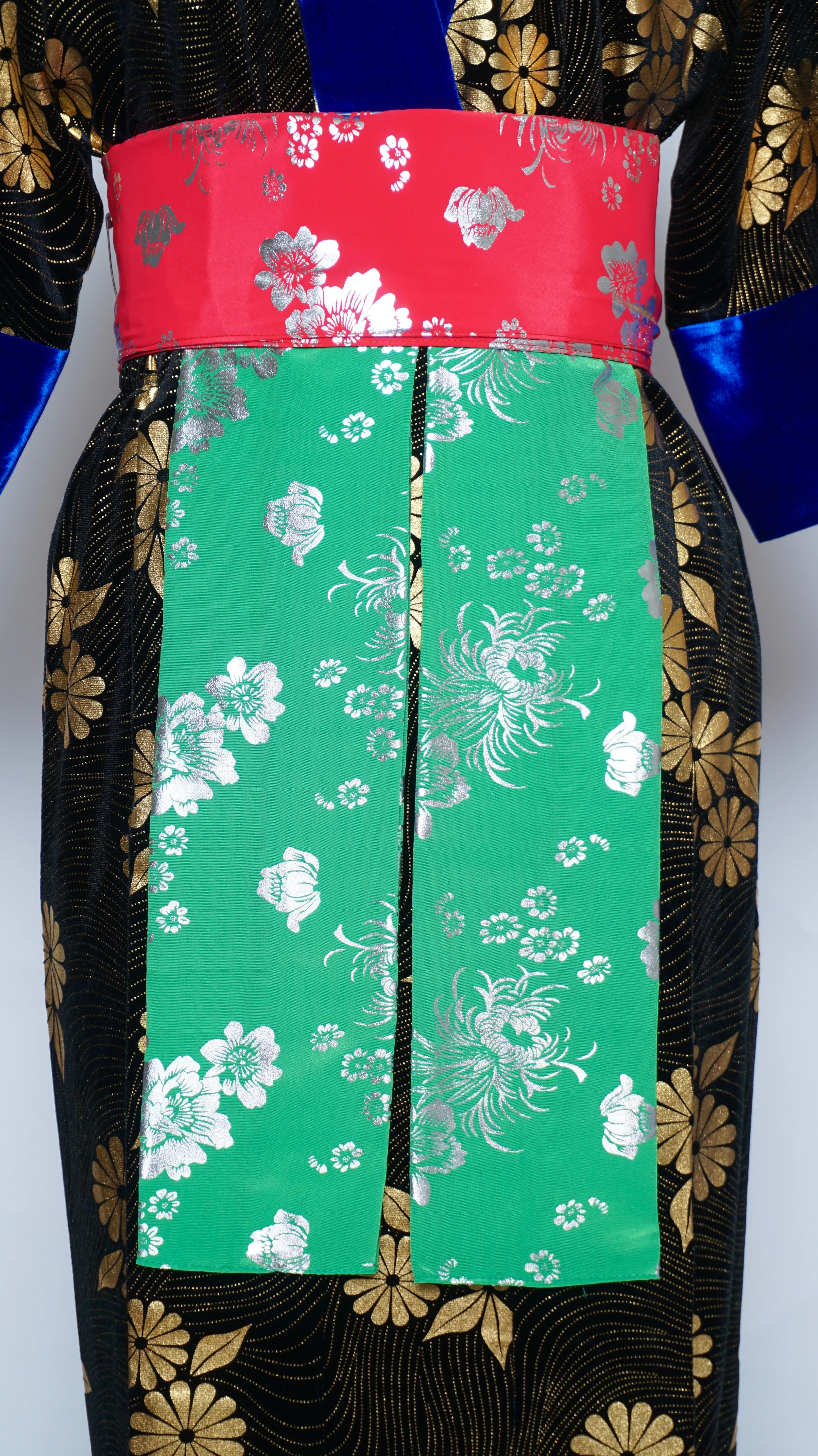 Hmong Xeev Gold Floral Velvet