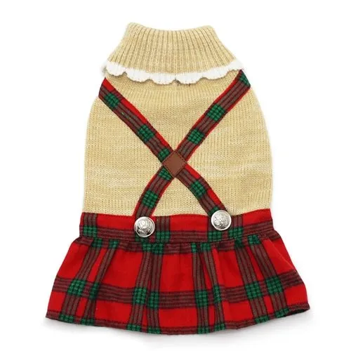 Holiday Plaid Dress in Red