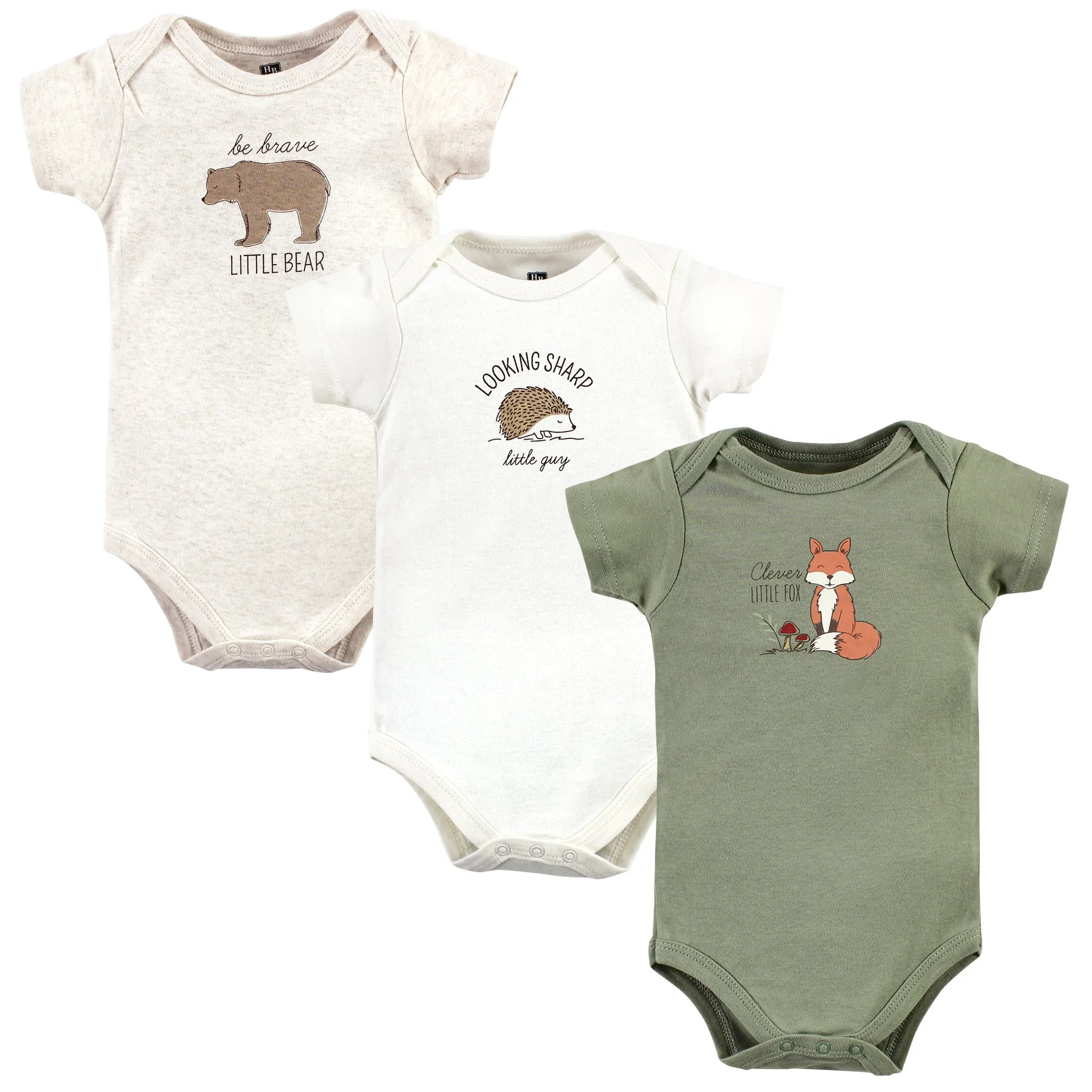 Hudson Baby Cotton Bodysuits, Forest Fox