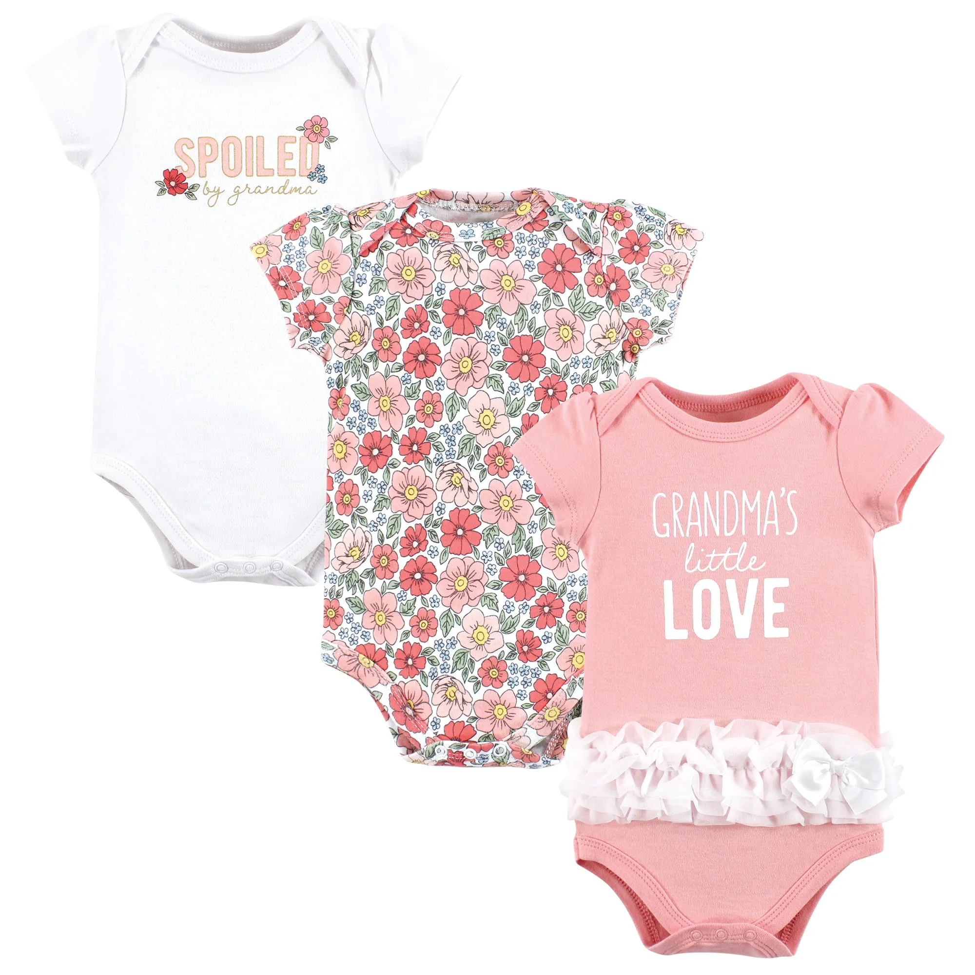 Hudson Baby Cotton Bodysuits, Grandmas Love Tutu