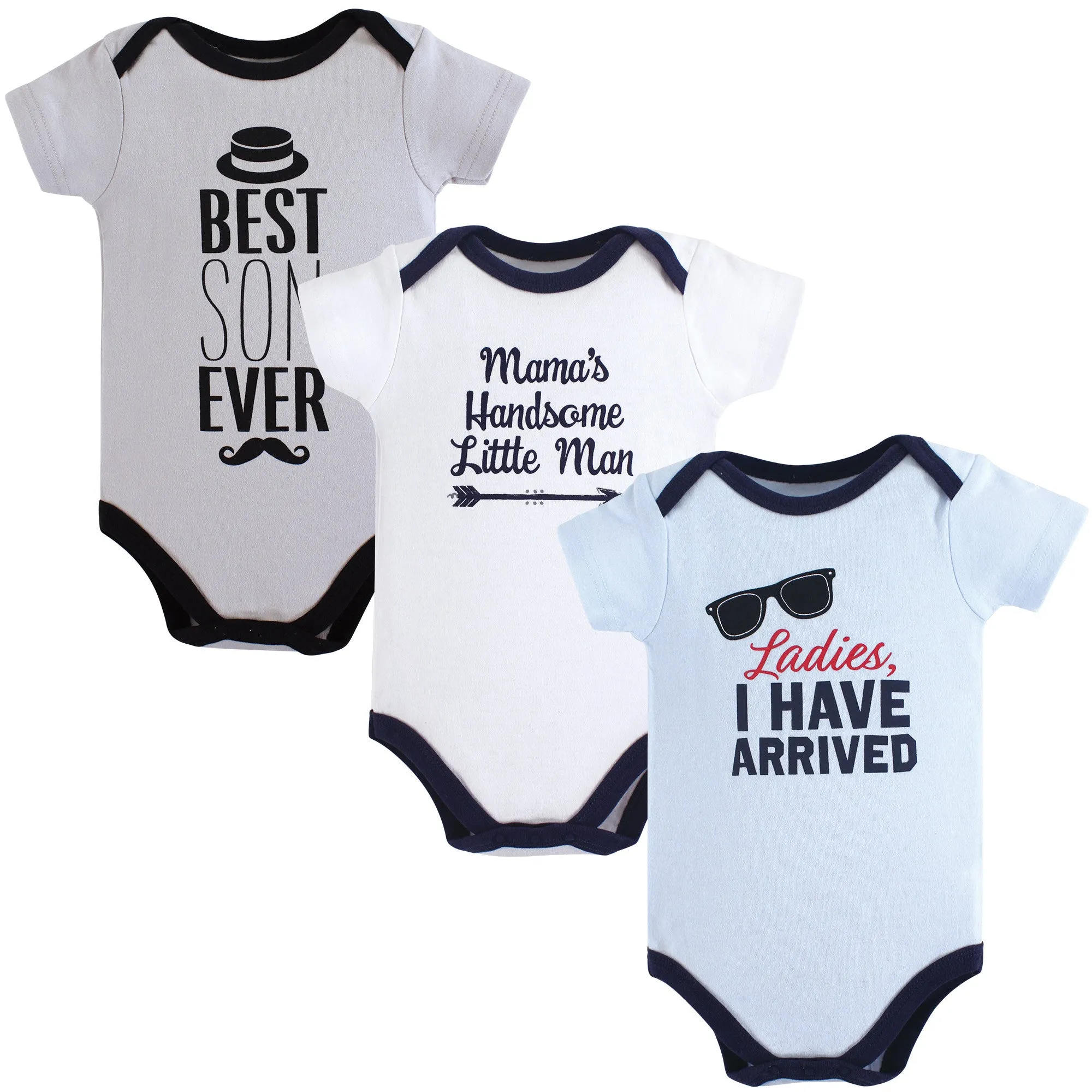 Hudson Baby Cotton Bodysuits, Ladies I Have Arrived 3-Pack