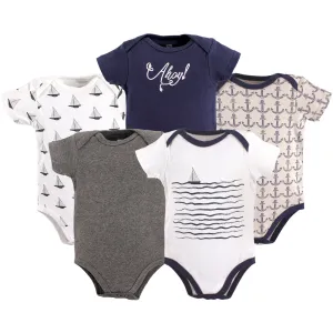 Hudson Baby Cotton Bodysuits, Sailboat