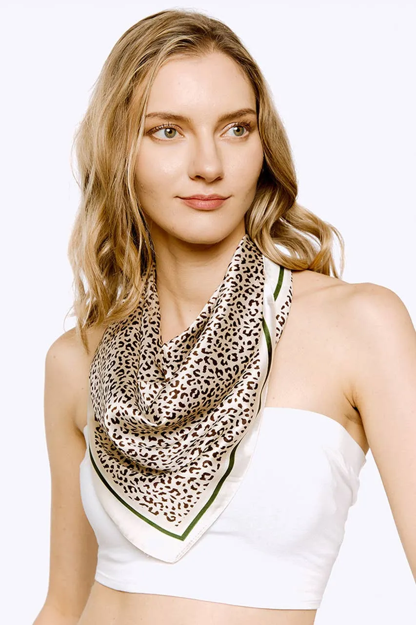 Ivory Leopard Scarf