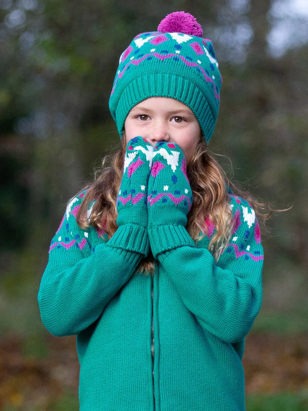 Jurassic hat and mitts jade