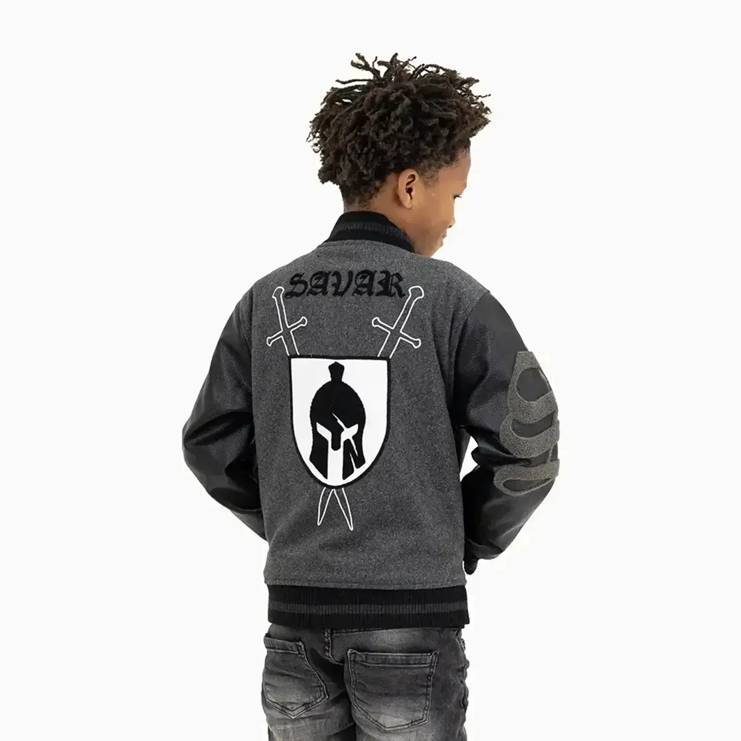 Kid's Shield Wool Varsity Jacket