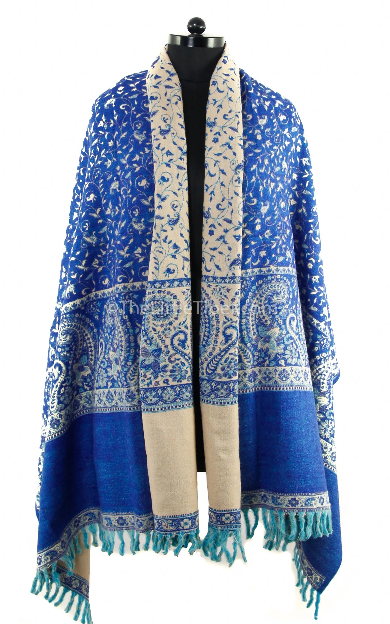 Lapis Blue Tibet Shawl-46A1