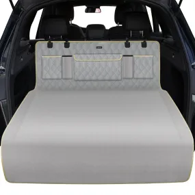 Lassie SUV Cargo Liner for Dogs with Storage Bags 100% Waterproof SUV Dog Cover for Cargo Area, Dog Trunk Cover with Bumper Flap Protector, Machine Washable Pet Seat Covers for Back of SUV, Truck