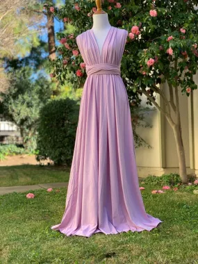 Lavender/Wisteria Infinity Dress/ Wrap Convertible Bridesmaid Dress-S102