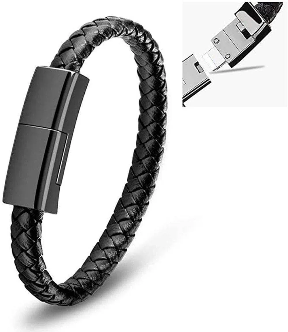 Leather Mini USB Bracelet Charger