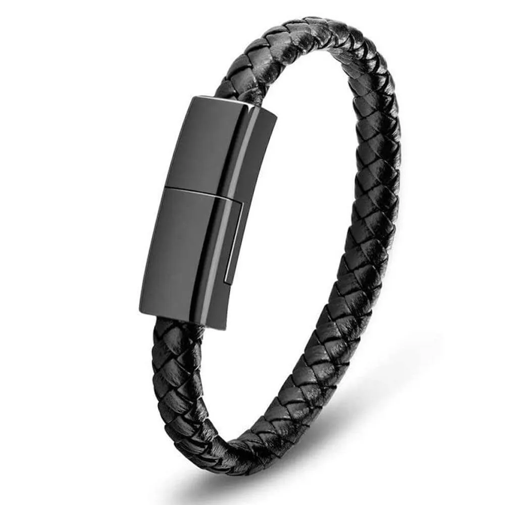 Leather Mini USB Bracelet Charger