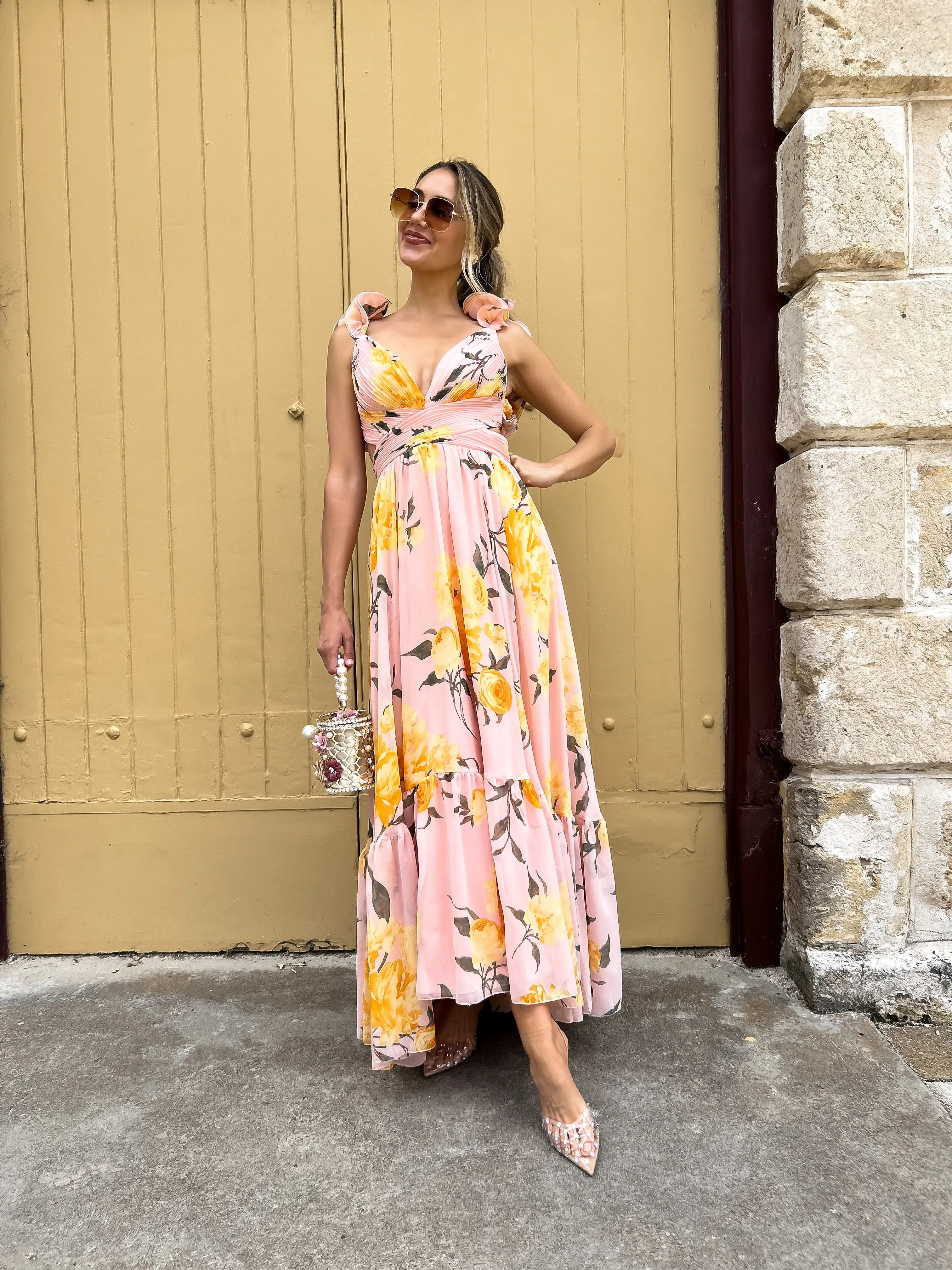 LEXI Maxi Dress - Blush Floral