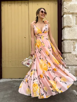 LEXI Maxi Dress - Blush Floral