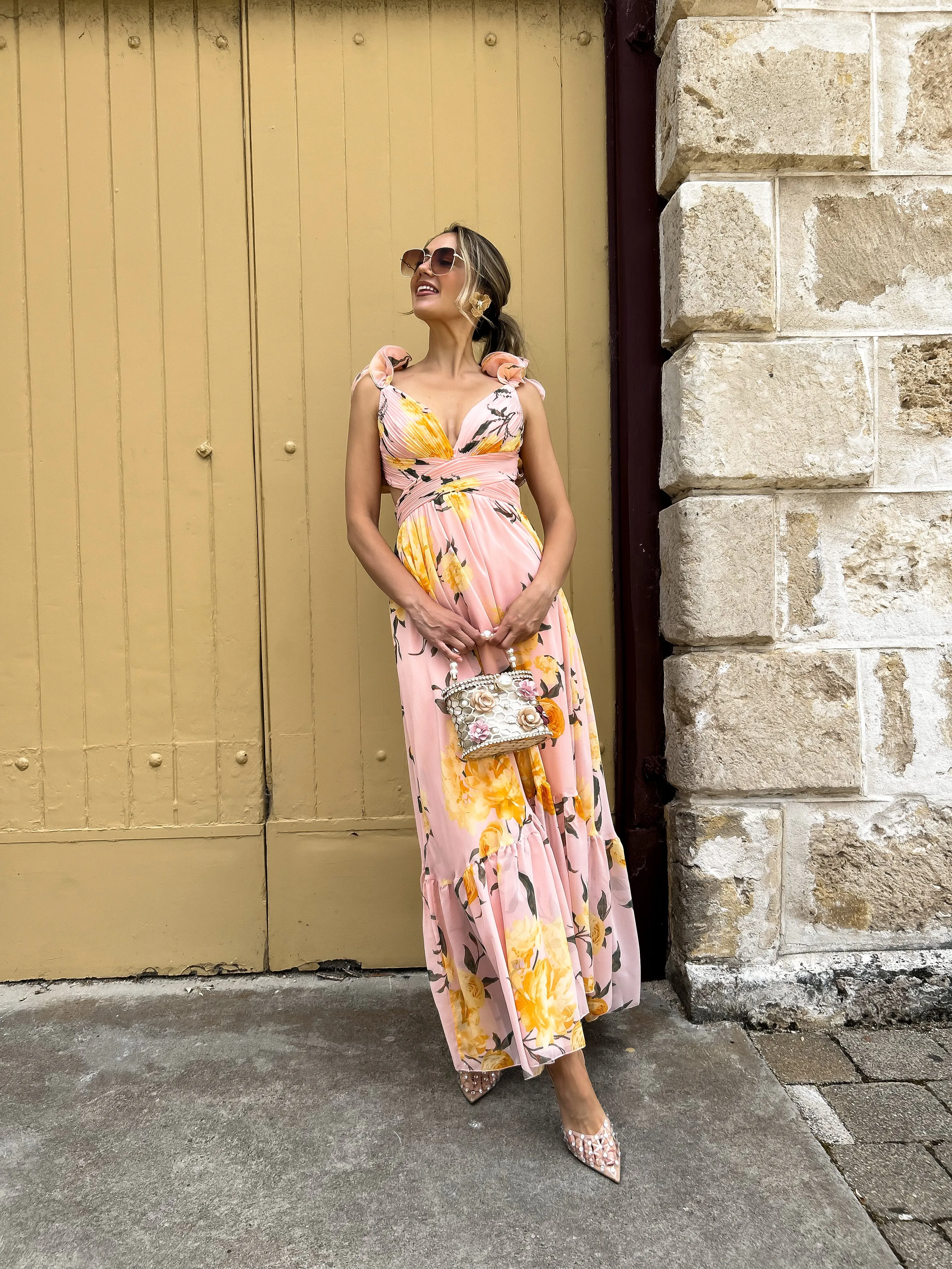 LEXI Maxi Dress - Blush Floral