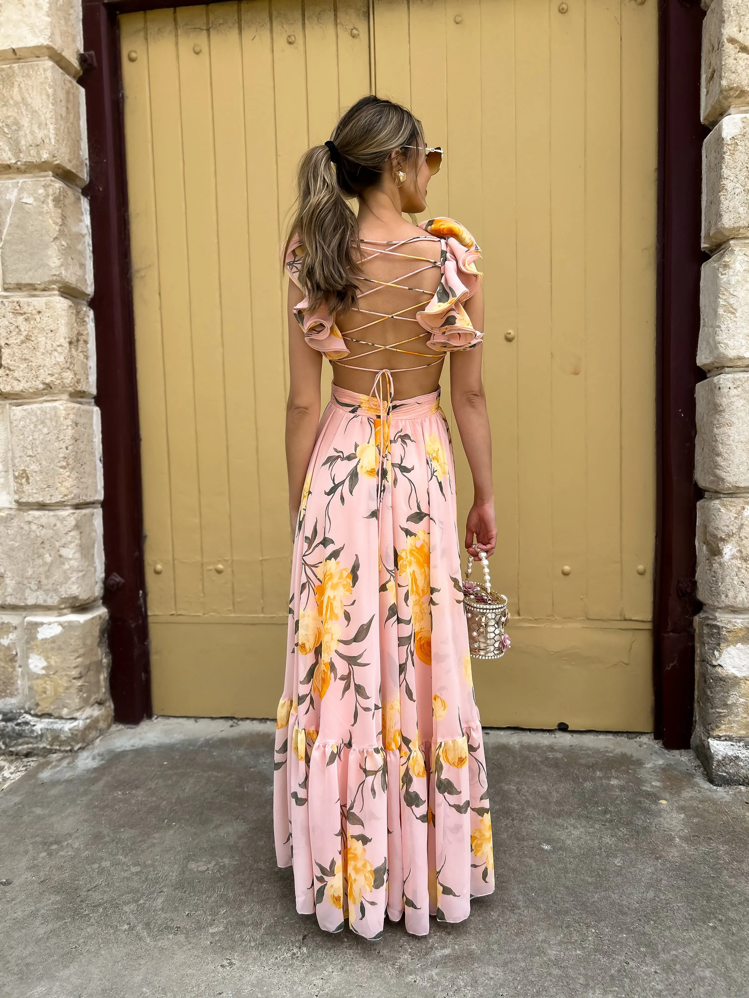 LEXI Maxi Dress - Blush Floral