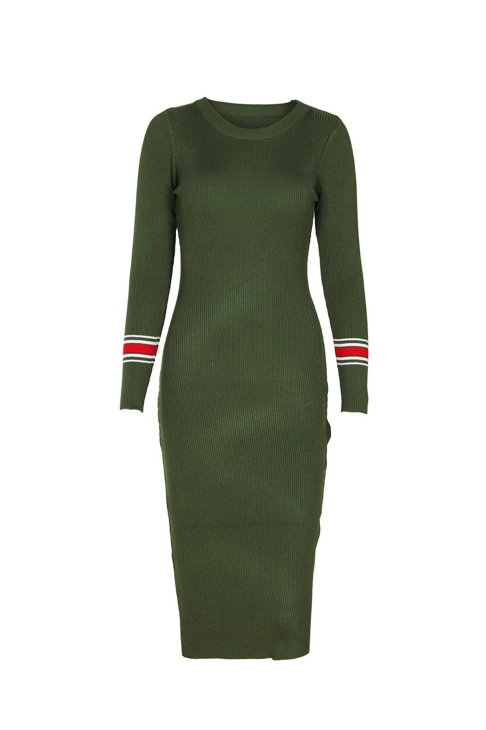 Long-sleeved Knit Bodycon Dress