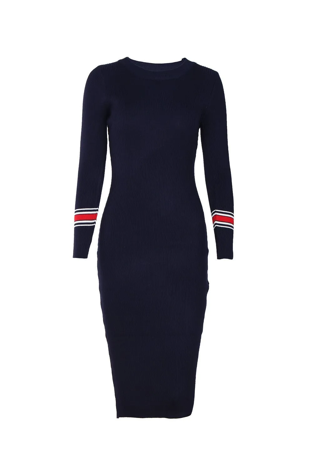 Long-sleeved Knit Bodycon Dress