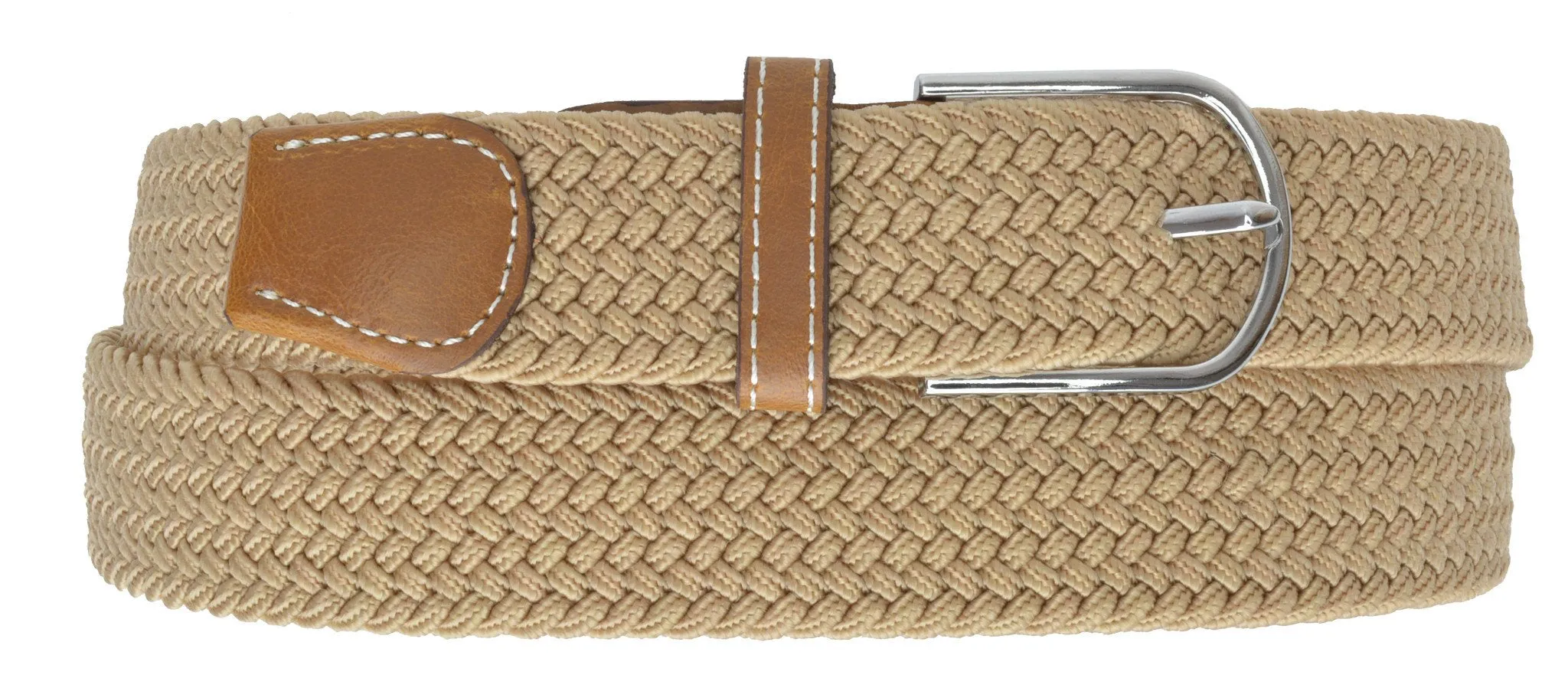 Marshal Braided Elastic Stretch Belts with Metal Buckle S111