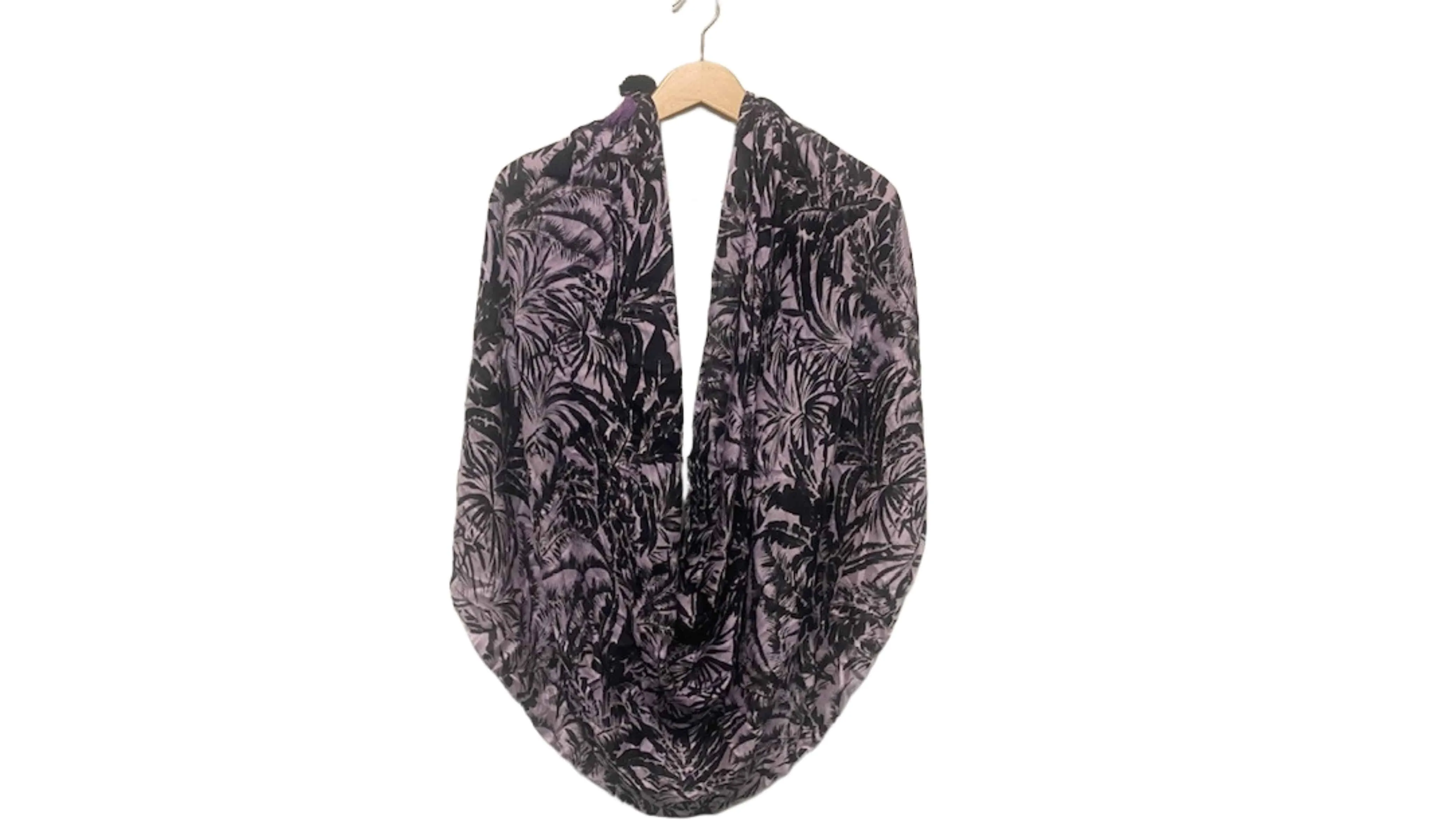 Mauve Abstract - Printed Poly Cotton Blend Scarf