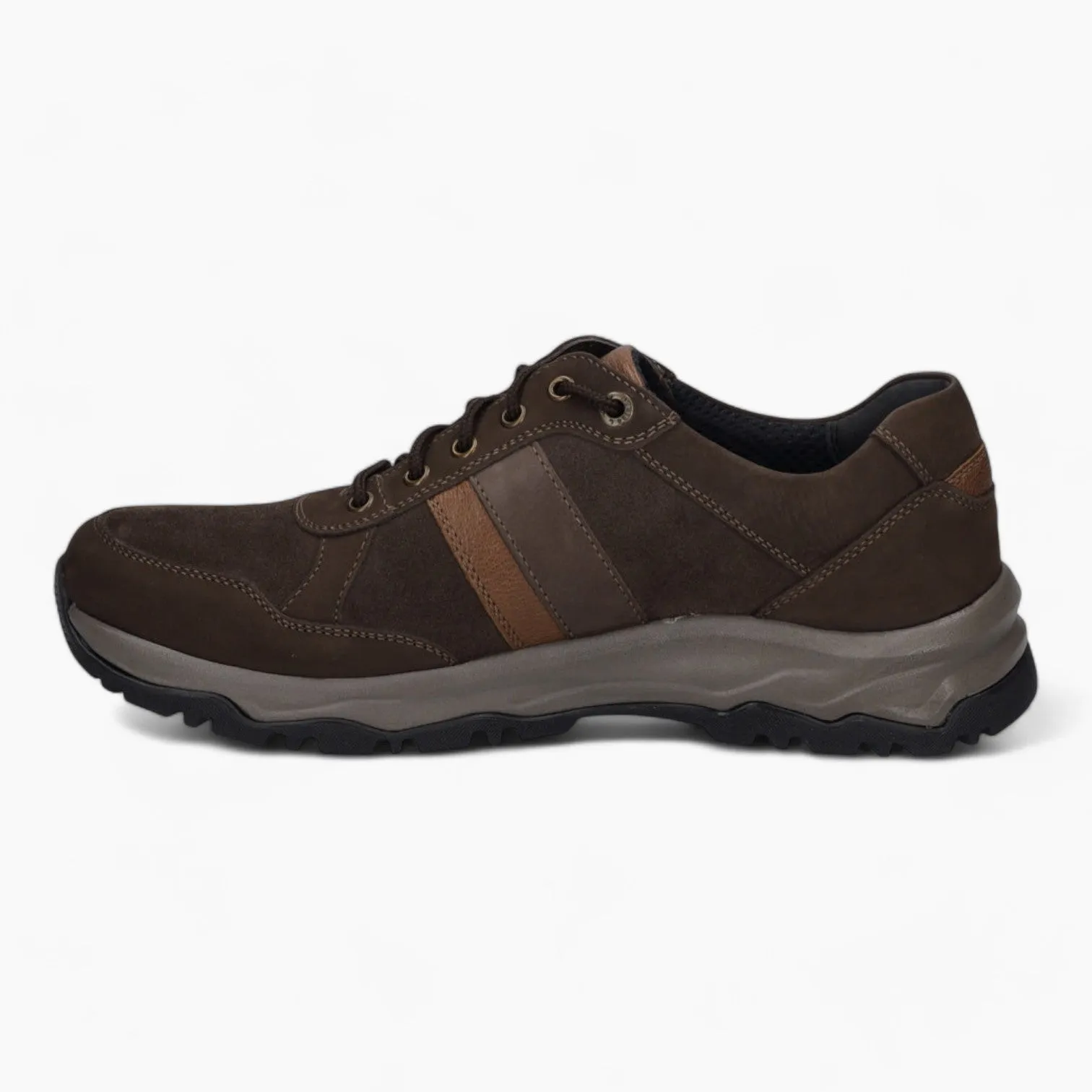 Men's Brown Leather Trainers by Josef Seibel – Leroy Wide Fit & Waterproof