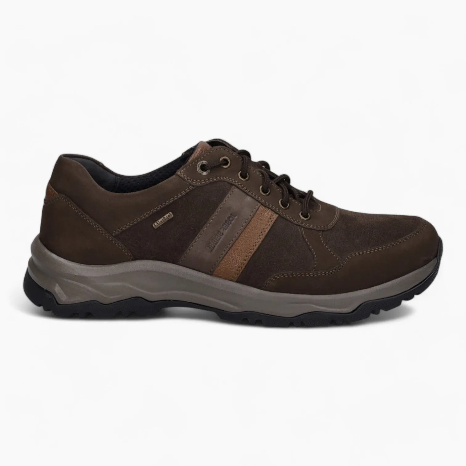 Men's Brown Leather Trainers by Josef Seibel – Leroy Wide Fit & Waterproof