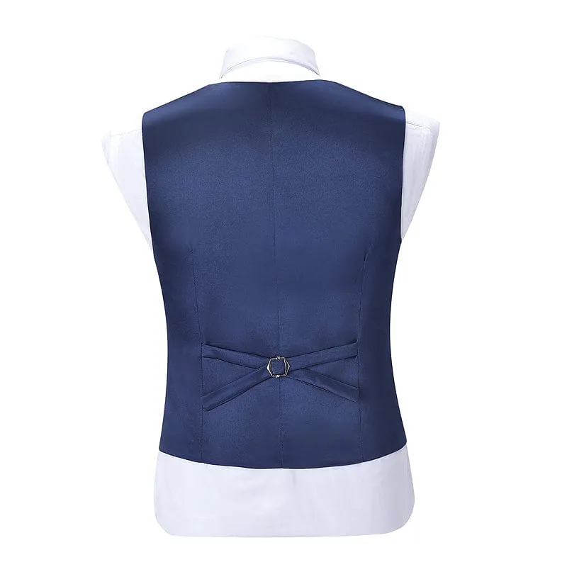 Mens Double Breasted Shawl Lapel Suit Vest