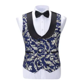 Mens Double Breasted Shawl Lapel Suit Vest