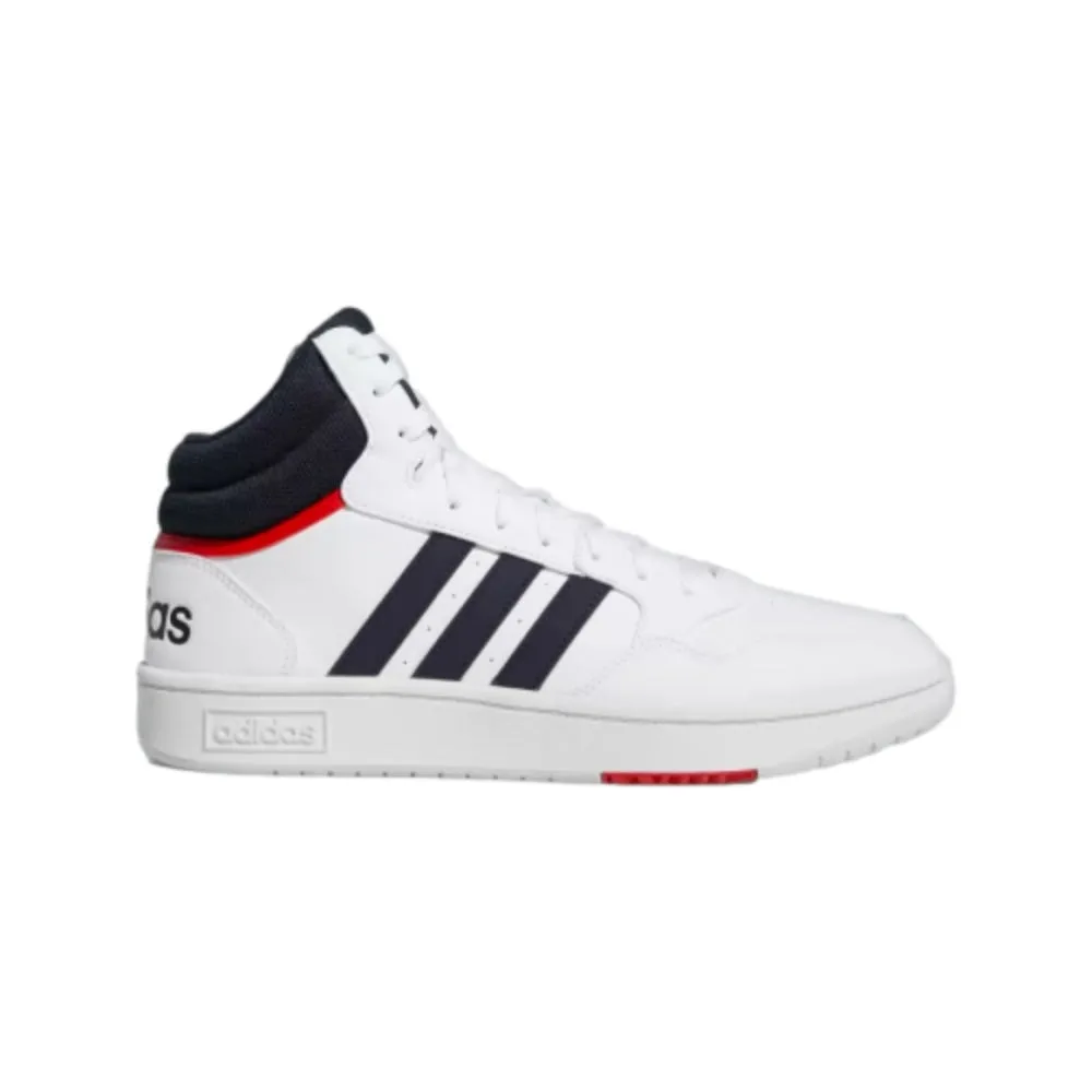 Men's Hoops 3.0 Mid Classic Vintage Basketball Shoe (White/Legend Ink/Vivid Red)