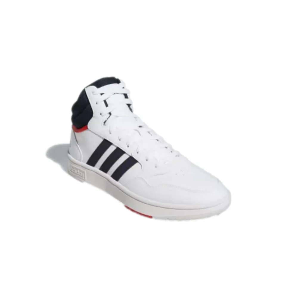 Men's Hoops 3.0 Mid Classic Vintage Basketball Shoe (White/Legend Ink/Vivid Red)