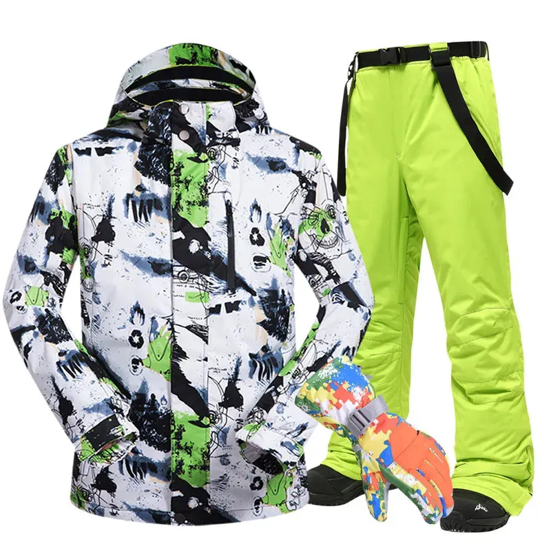 Men's Ski Snowboard Snow Jacket And Pants Sets