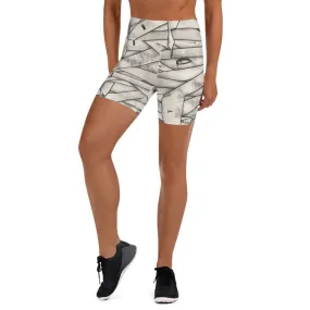 Mummy Halloween Yoga Shorts