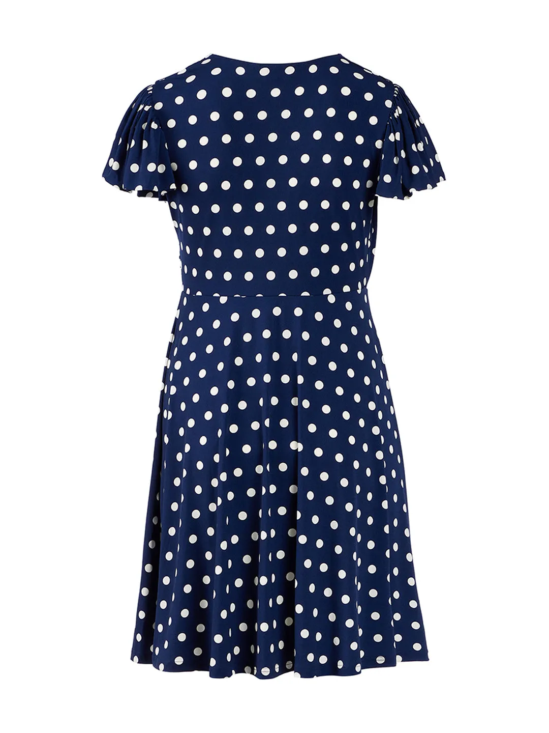 Navy Polka Dot Sweetheart Becca Dress