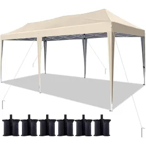 [New] No-Side 10'x20' EZ Pop up Canopy Tent