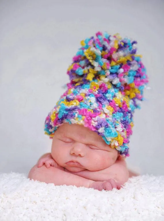 Newborn Sprinkles Pom Hat