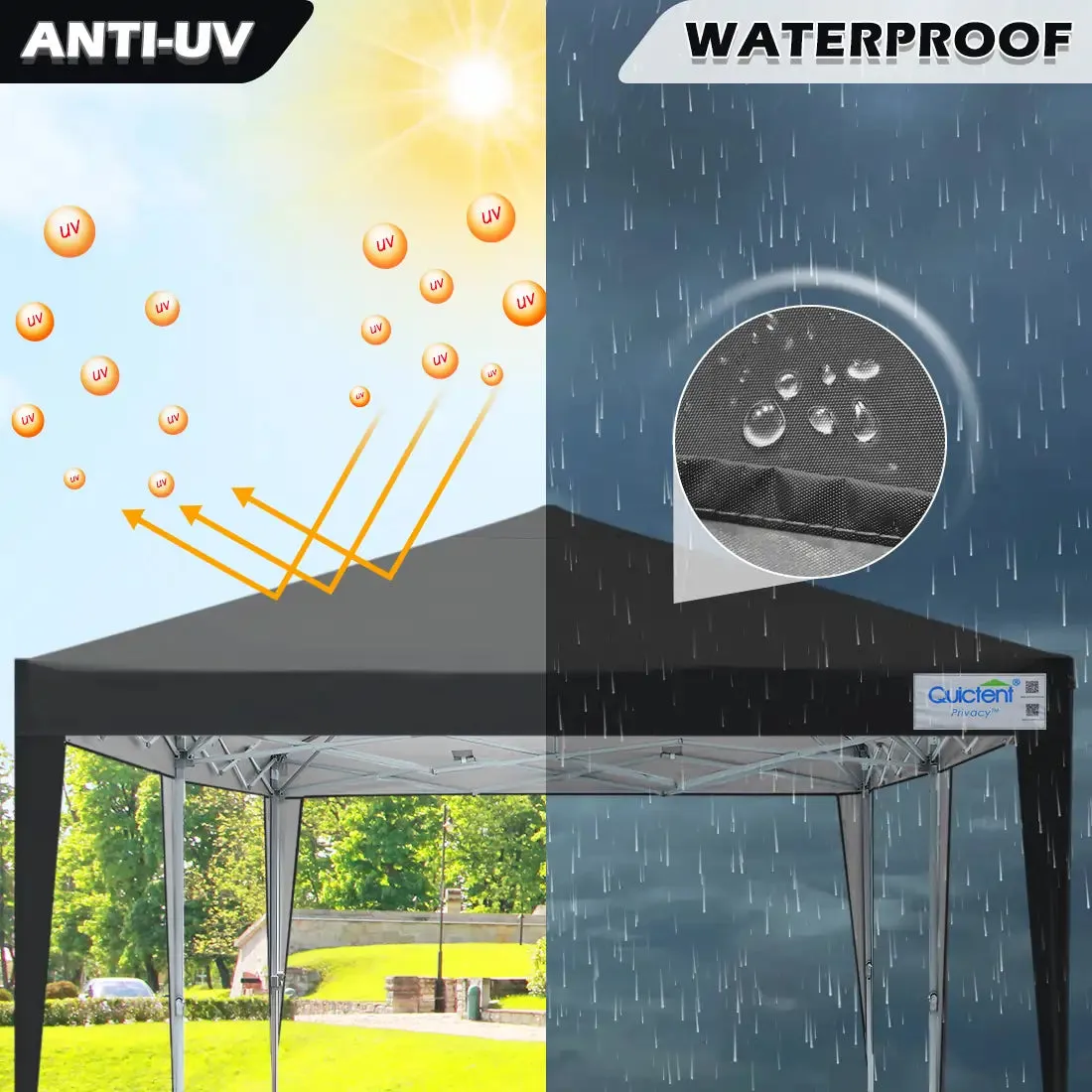 No-Side 10' x 20' EZ Pop Up Canopy