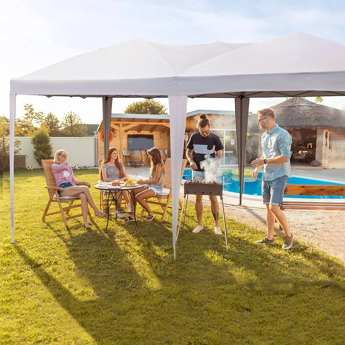 No-Side 10' x 20' EZ Pop Up Canopy