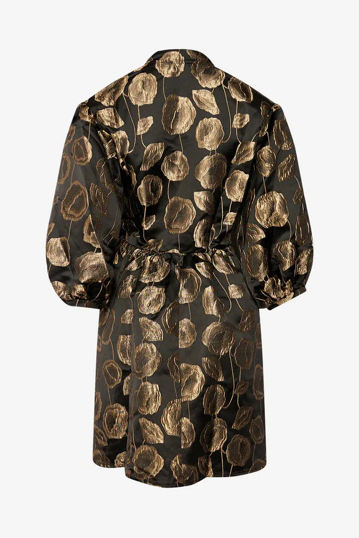 NOELLA PINA AYA WRAP DRESS GOLD MIX