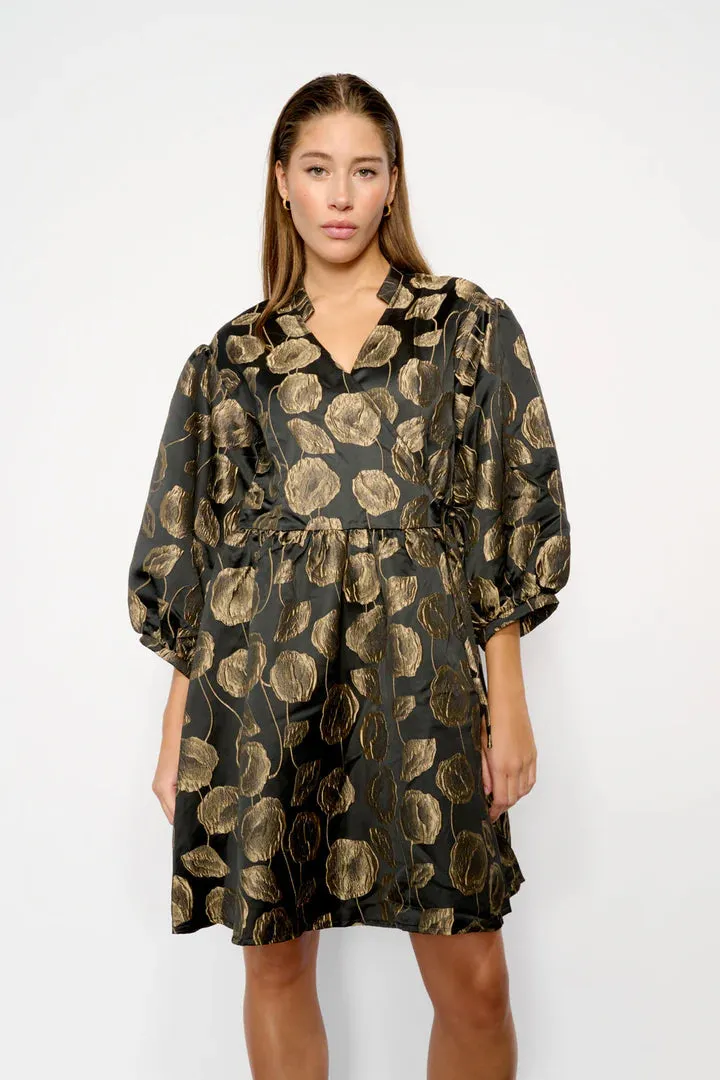 NOELLA PINA AYA WRAP DRESS GOLD MIX