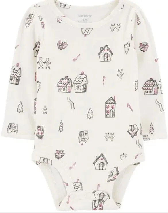 NWT Baby Girl Carter's 2-Piece Bodysuit & Jumper christmas Set (SZ 12M)