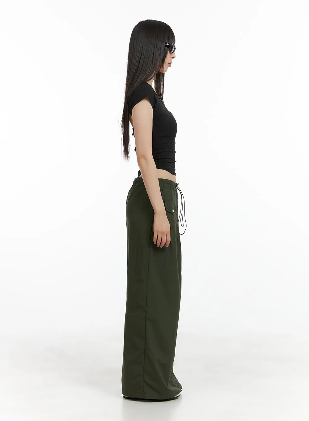 Nylon Pocket Maxi Skirt CL422