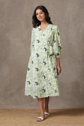 Okhai 'Prickly Pear' Pure Cotton Hand Block Printed Dress