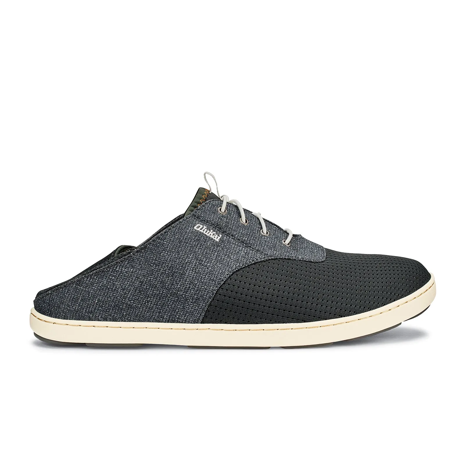 OluKai Nohea Moku Lace Up (Men) - Dark Shadow/Dark Shadow