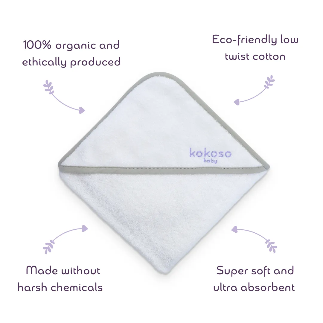 Organic Cotton Baby Towel With Hood