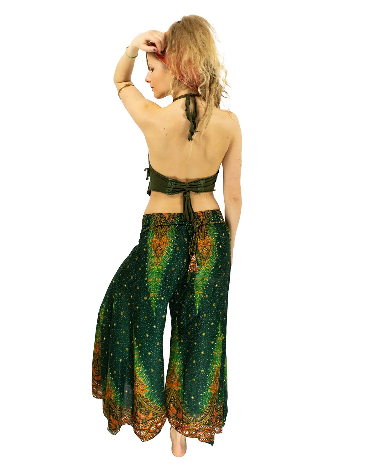 Palazzo Harem Pants Green