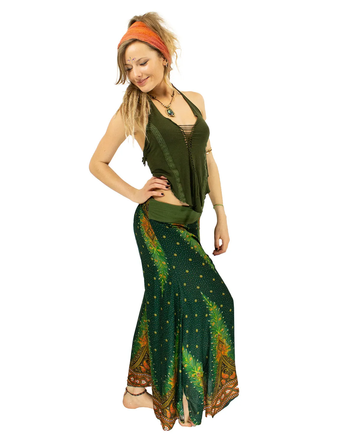 Palazzo Harem Pants Green