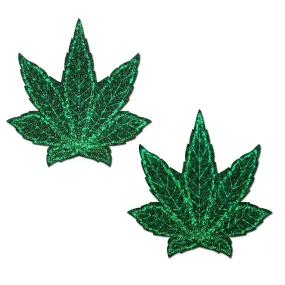 Pastease Glitter Pot Leaf Pasties Green