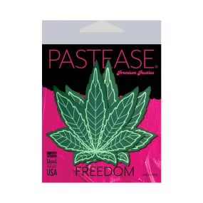 Pastease Indica Pot Leaf: Green Weed Nipple Pasties